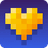 Gold Pixel Heart pequena